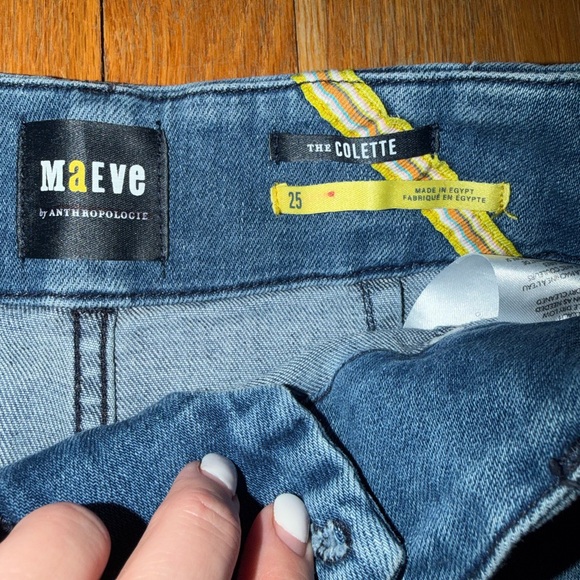 Anthropologie Maeve The Colette Crop High-Rise Wide-Leg Jeans 25 - Picture 6 of 7